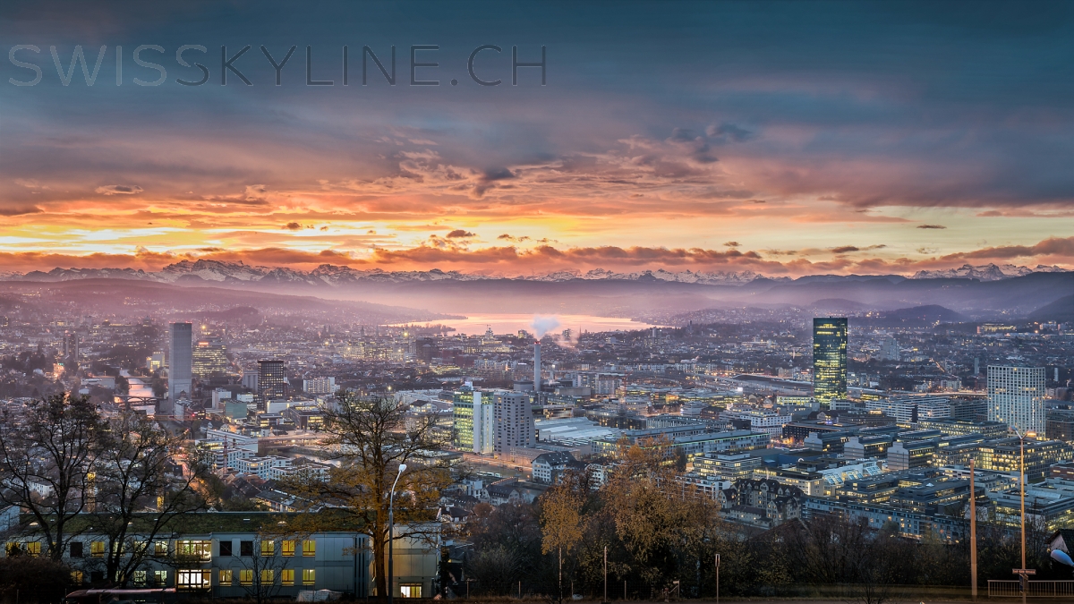 Zürich Waid Sonnenaufgang